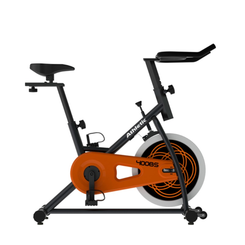 Bicicleta De Spinning Athletic 400bs. Peso Max. 125 Kg.  Disco De Inercia 13 Kg.