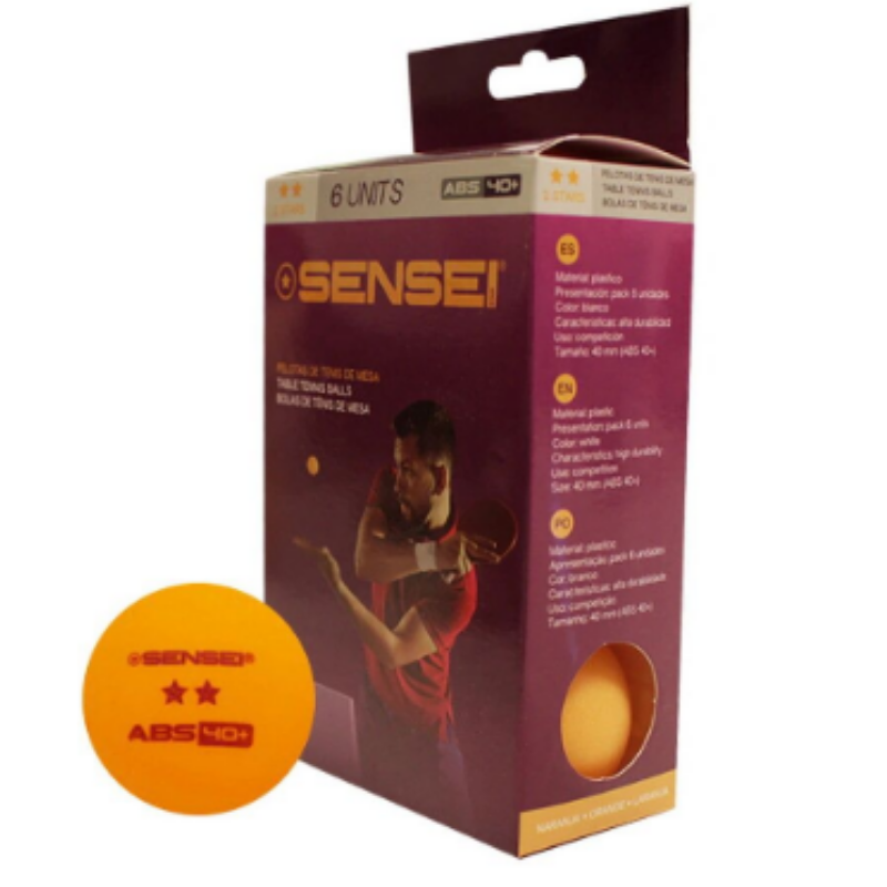 Kit De 6 Pelotas (2 Estrellas) De Ping Pong - Sensei Caja X 6