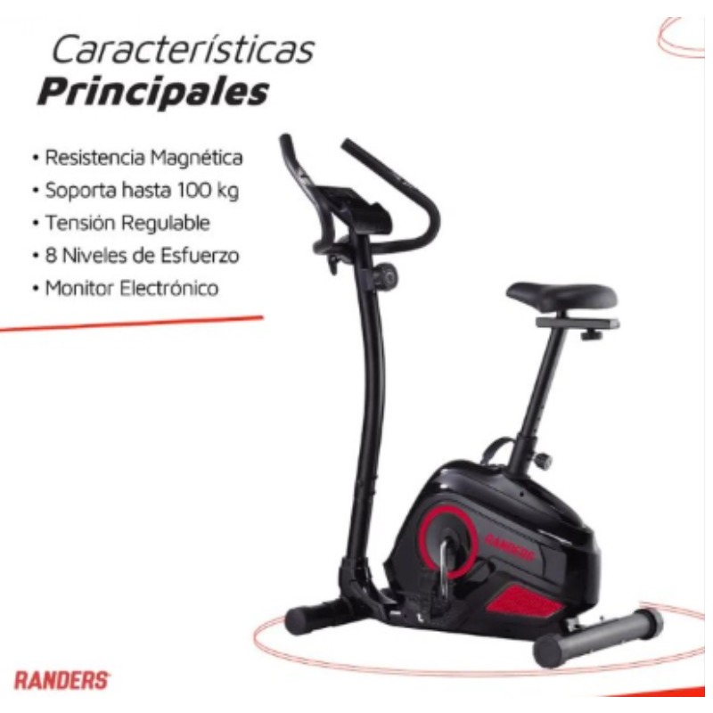 Bicicleta  Fija Vertical Randers -arg-456 -peso Max. 100 Kg. Facil Acceso.