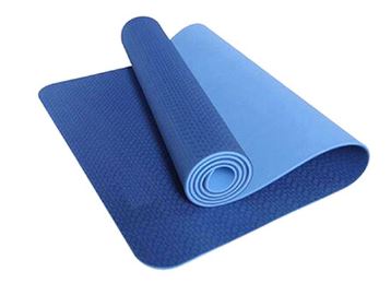 Colchoneta De Yoga - Material Tpe- Mat De 6 Mm - 1,83 X 0,61 Mts - Bicolor - Powertech