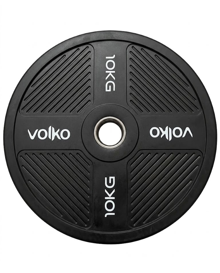 Disco Bumper De 10 Kg. Volko Evo. Caucho. 