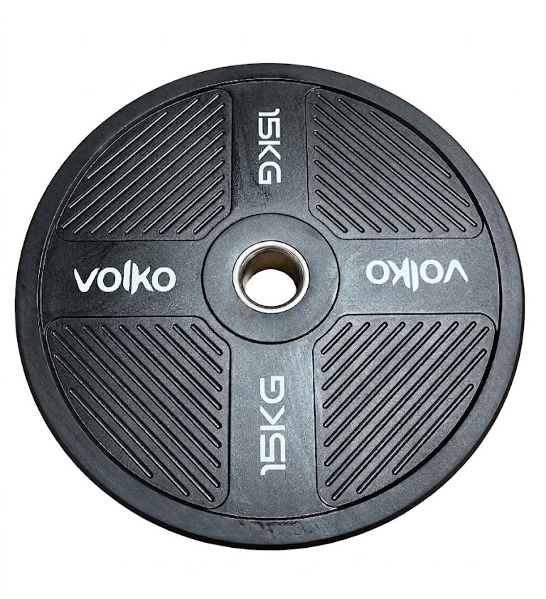 Disco Bumper De 15 Kg. Volko Evo. Caucho. 