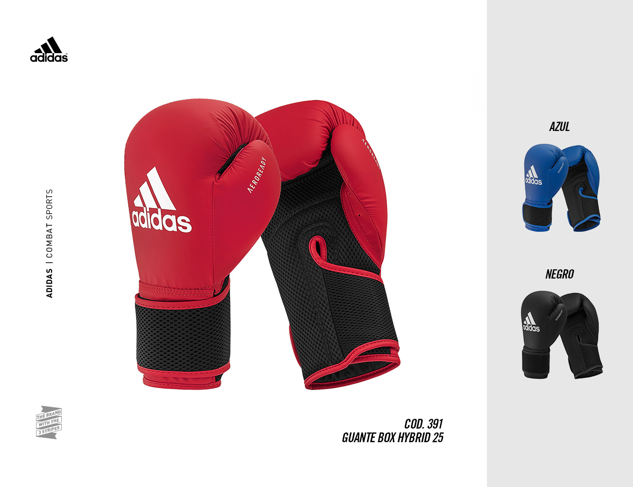 Guante De Box Adidas - Mod Hybrid 25 - De 12 Oz