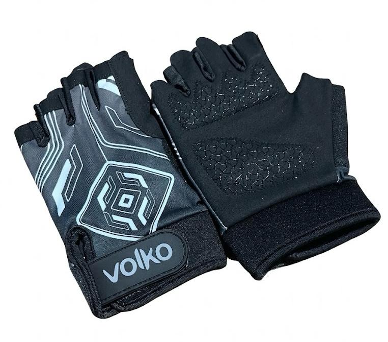 Guante De Fitness Volko - Blanco Y Negro. Talle Xl.