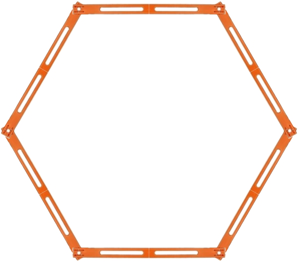 Hexagono De Coordinacon De 50 Cms De Lado 