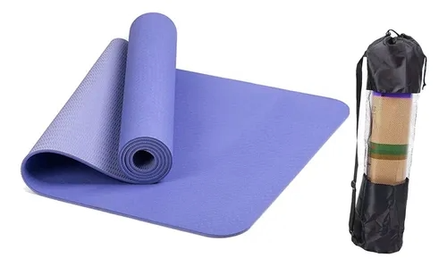 Colchoneta De Yoga Mat - Tpe - 8 Mm -1,83 X 61 Mts- Bicolor - Dfs