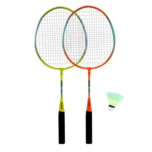 Kit De Badminton - Junior - Sixzero - 2 Raquetas + 1 Pluma- Con Funda