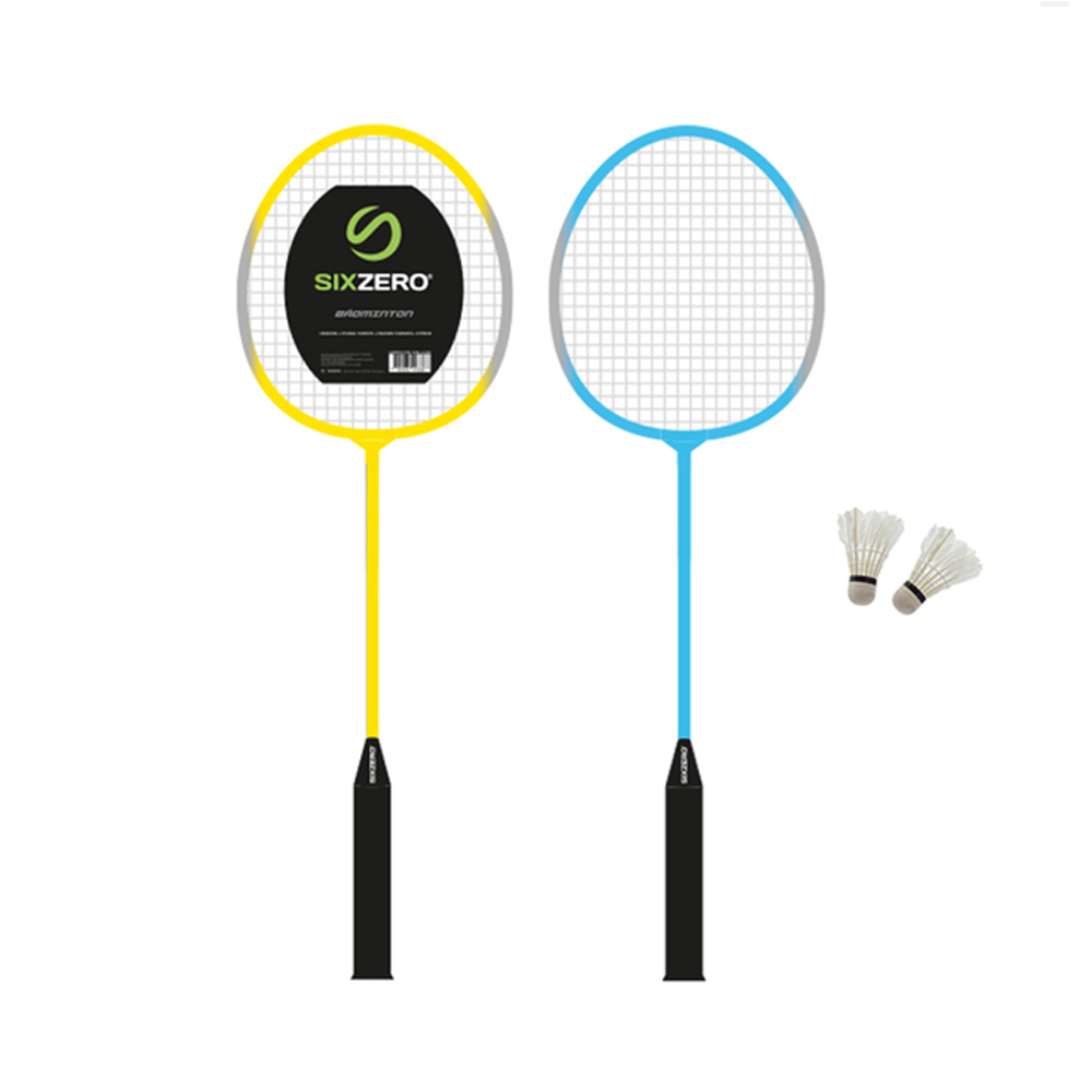 Kit De Badminton Sixzero - 2 Raquetas + 2 Plumas - Con Funda