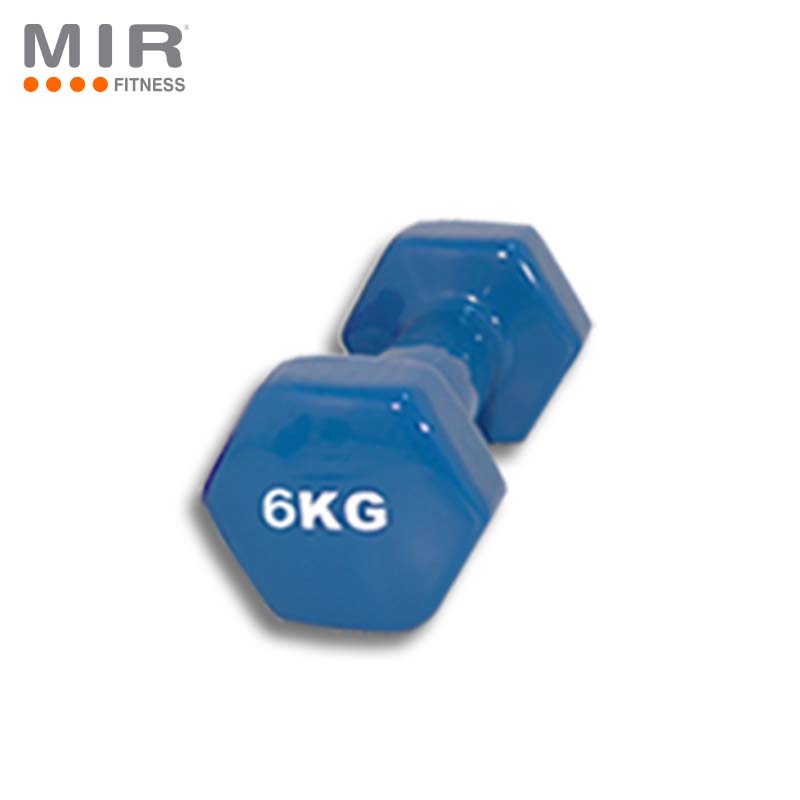 Mancuerna De Fundicion Rec. En Vinilo De 6 Kg  