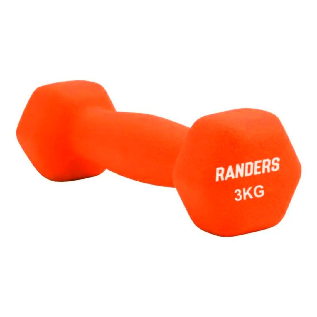 Manubrio De Neoprene - - 3 Kg - - Hexagonal - Randers - - - Naranja