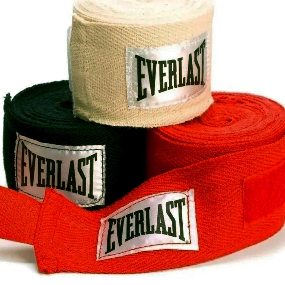 Pack X3 Pares Venda De Boxeo Everlast Con Pasa Dedo Y Abrojo 120 (5 Cm. X 3 Mts).