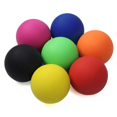 MD Materiales Deportivos  Pelota Para Masajes De Goma Dura - Tipo Lacrosse  De 5.3 Cm