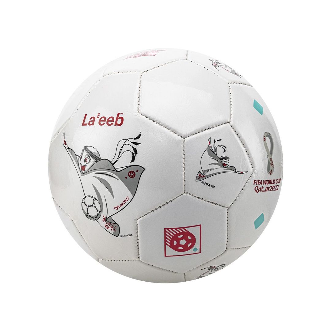 Pelota De Futbol  N° 5 - Mascota  Qatar 2022 - Cosida A Maquina