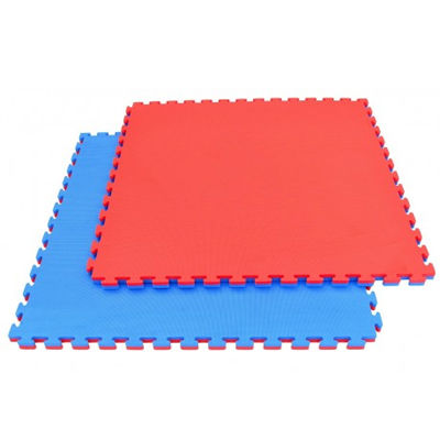 Piso Encastrable 100x100 Cm - 30 Mm De Espesor - Bicolor (azul Y Rojo) - Tatami