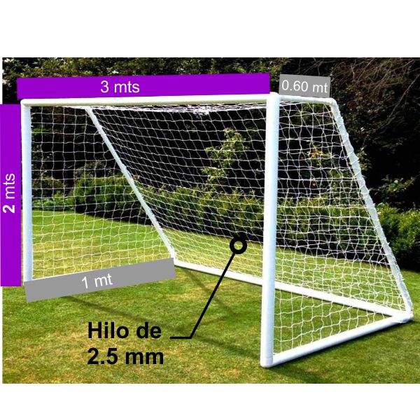 Red De Papi - 3 X 2 Mts - Hilo De 2,5mm -  Polietileno - Profundidad 0,50 Arriba Y 1 Mt Abajo  (el Juego)
