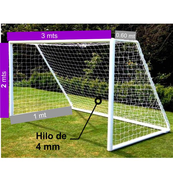 Red De Papi  - 3 X 2 Mts -  Hilo De 4 Mm - Polietileno - Profundidad 0,60 Arriba Y 1 Mt Abajo (el Juego)