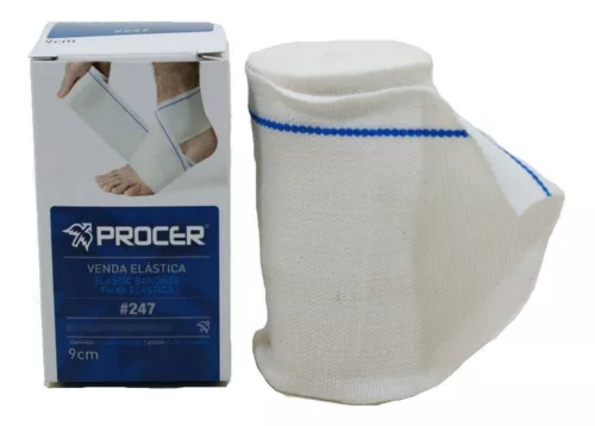 Venda Elastica De 9 Cm - X Unidad - Blanca - Marca Procer